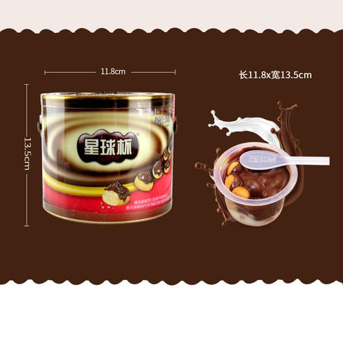 Snacksland Packs, 390 Planet Cup - Chocolate Sauce Biscuit Balls, Cocoa Spread With Breadsticks, Sweet Biscuits In Milk