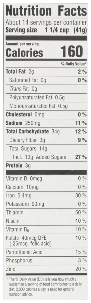 20 oz 2 Mom's Best Naturals Toasty O's Cereal Honey Nut -- - pc