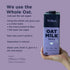 50% 32 oz, Pack 1 Willa's Organic Barista Oat Milk Less Sugar, Non-GMO, Shelf Stable, Non-Dairy, Whole Grain Oats, No
