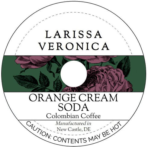 Larissa Veronica Orange Cream Soda Colombian Coffee (Single Serve K-Cup Pods) (Gourmet, Naturally Flavored,