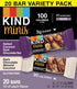Pack, 20 Count KIND Mini Snack Bars Variety Gluten Free, Low Sugar, Low Calorie Snacks, Salted Caramel Dark Chocolate