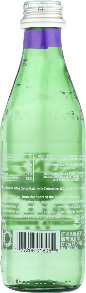The Mountain Valley 333 ML Glass Sparkling Blackberry Pomegranate