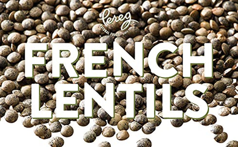 (16 Oz) Pereg Du Puy French Green Lentils - Lentil Beans Dry - Non-GMO & Additive Free - Ideal for Stews, Indian