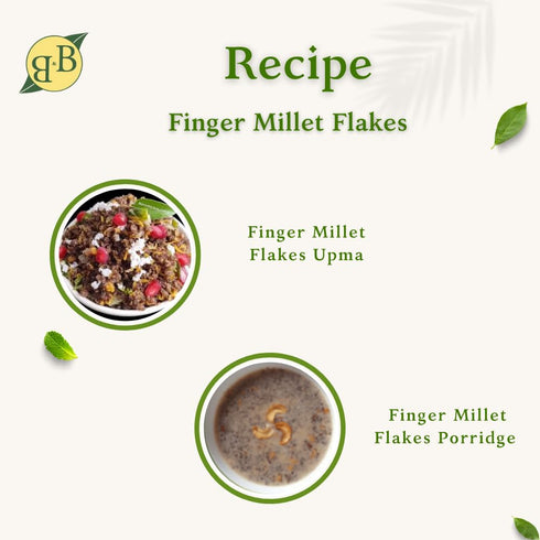 500 B&B Organics Finger Millet (Ragi) Flakes (Poha) | Millet Flakes for Breakfast | Cereal Flakes | g