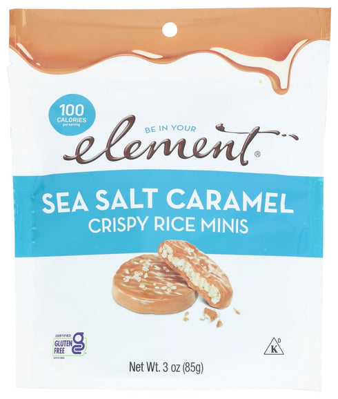 Element Crispy Rice Minis, Sea Salt Caramel, Kosher, Gluten Free, 3 Ounce
