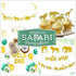 JeVenis 30 Pcs Gold Glitter Jungle Safari Animal Cupcake Toppers for Birthday Party Decorations