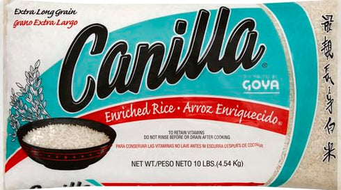 10 Goya Canilla Extra Long Grain White Rice, Pound