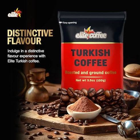 3.5000-ounces (Pack 10) Elite Turkish Ground Roasted Coffee Bag