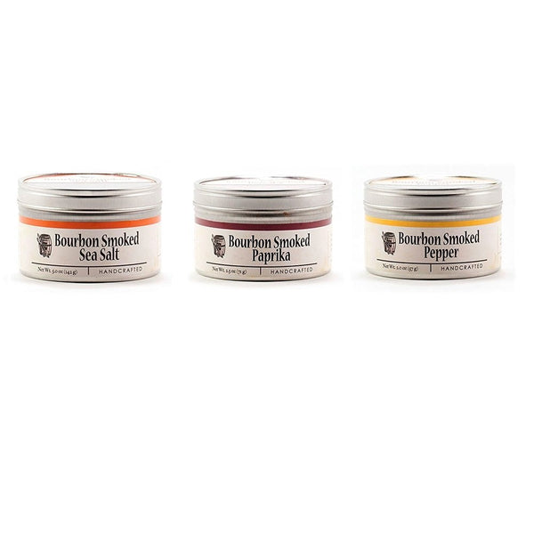 Bourbon Barrel Smoked Bundle of 3 - Bourbon Smoked Sea Salt, Bourbon