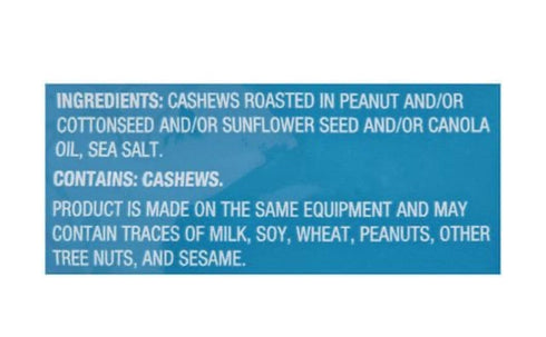 Generic 5g 160 Nice! Roasted Whole Cashews with Sea Salt, Premium Quality Nuts, Protein per Serving, Calories