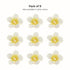 9 Count Global Sugar Art Hibiscus Sugar Cake Flowers, White with Yellow Hawaiian Cake Flower Large, by Chef Alan