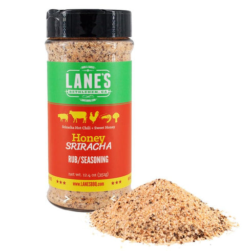 Lane's Honey Sriracha Seasoning, All-Natural Sriracha Powder Blend with Garlic & Herb for Pork & Meat, 12.4 Oz