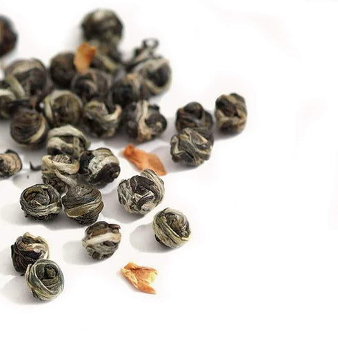 7.8oz (221g) TIAN HU SHAN Jasmine Tea Jasmine Dragon Pearls Green Tea Loose Leaf Tin