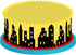Scenic Theme Stick On/Lay On Cake Border Decoration Toppers - Super Hero Lighted City Backdrop