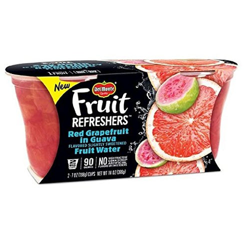 Del Monte Refreshers Snack Cups, Red Grapefruit In Guava Fruit Water, 7