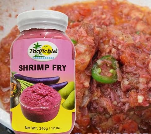 Pacific Isles 12 Shrimp Fry Bagoong Alamang, Pink Uncooked, Ounce Jar