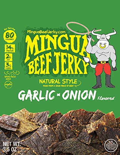 3.5 14.0 Mingua Beef Jerky - Two Milds + Two Garlic & Onions, ounces, Ounce