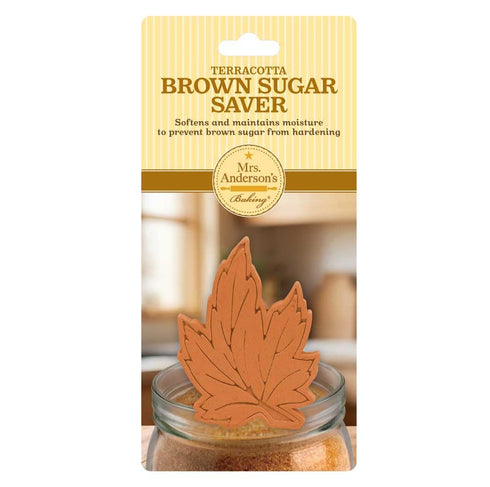 Mrs. Andersons Baking Brown Sugar Saver and Softener, Terracotta Clay, Maple Leaf Design