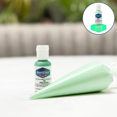 0.75 AmeriColor, Pistachio, Ounce Bottle, Soft Gel Paste Food Color