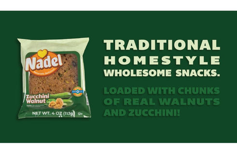 Naturally Delicious (16 Pack) Nadel - ZUCCHINI CAKE Sweet Breads & Cakes Slices, Back to School lunch snack, breakfast