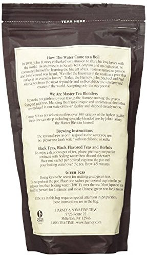 100% 50 Harney & Sons English Breakfast Tea - China Black Tea, Caffeinated, - Bag of Sachets