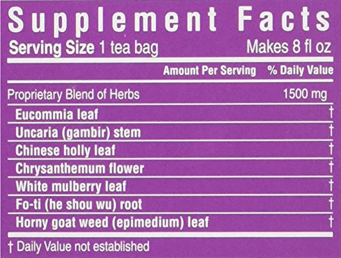 Triple Leaf Tea 1.06 20 Count (Pack 3) Triple Leaf Blood Pressure Tea Bags, Ounce