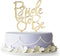 Bride to Be Cake Topper, Engagement and Bachelorette Party Decoration Supplies (Gold)