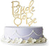 Bride to Be Cake Topper, Engagement and Bachelorette Party Decoration Supplies (Gold)