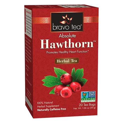Bravo Tea Absolute Hawthorn Berry Herbal Tea Caffeine Free, 20 Tea Bags