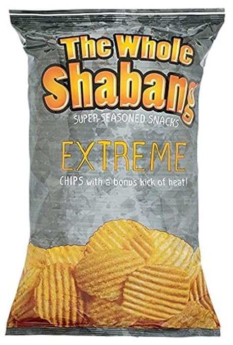 Generic Pack 4, 6 oz The Whole Shabang Potato Chips Variety of Extreme, Extreme Kettle, Extreme Crunchies, Original.