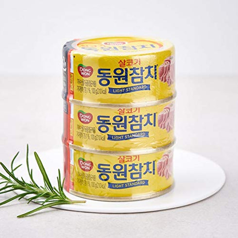 Dongwon New Light Standard Chunk Style Tuna in Oil Can 3.52oz, 3