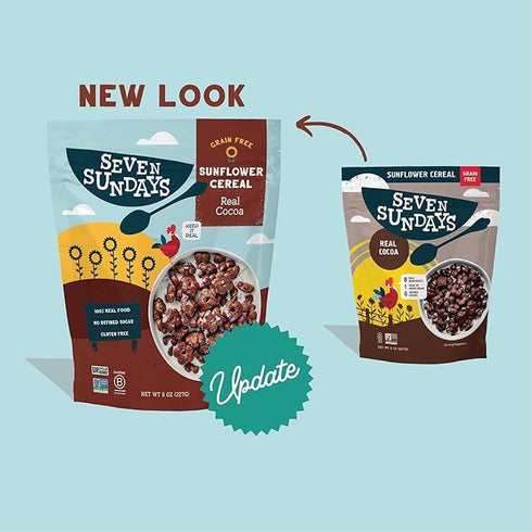 Generic 16 oz (Pack 2) Seven Sundays Sunflower Cereal, Real Cocoa Flavor, Grain Free & Gluten Free Breakfast Cereal