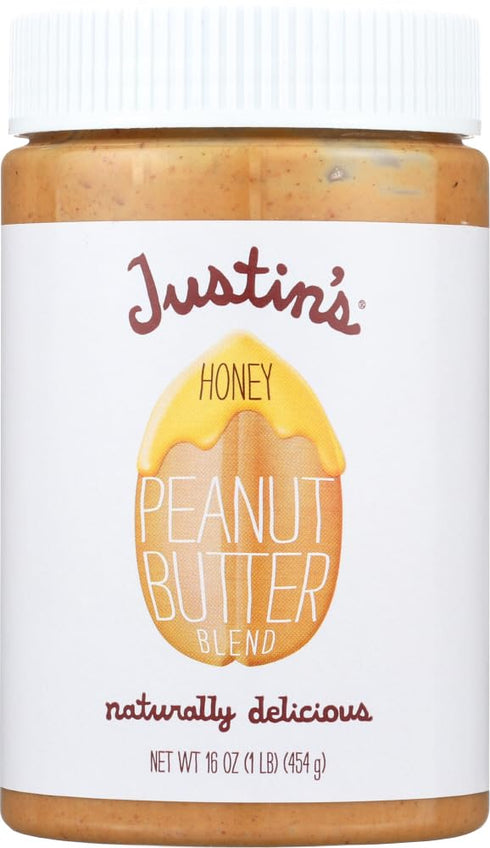 Justin`S Peanut Butter Honey 16 Oz (Pack of 6)