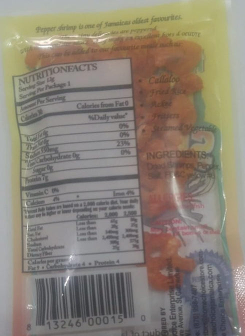 Generic -12g-5pks Jamaican Peppered Shimps- Dried Peppered Shimps