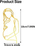 Wkeldr Pregnant Woman Cake Charm,Acrylic Baby Shower Cake Decorations,Pregnant Line Art Cake Charm for Baby Gender
