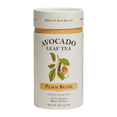 Avocado Leaf Tea Peach Tea - Caffeine-free Herbal Tea for Immune Support, 15 Tea Bags (30 Servings)