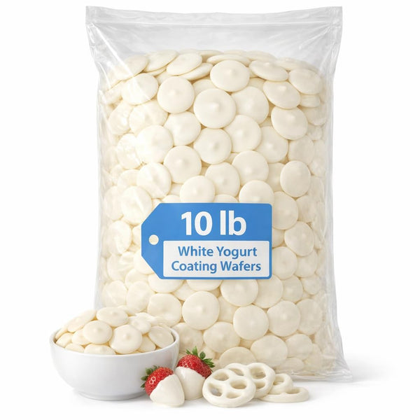 Triplenet Pricing 10 lb White Yogurt Coating Wafers, Confectionery Melts for Baking & Dipping