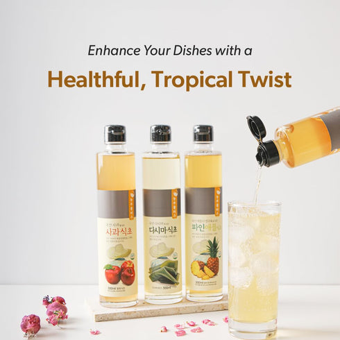 300ml (10 oz) NONGBU PLUS Korean Fermented Pineapple Vinegar Juice, Salad Dressing, and Cooking Vinegar