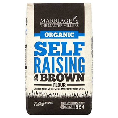 Marriage's Organic Light Brown Self Raising Flour - 1kg