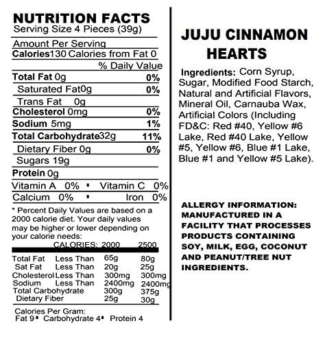 Gummy Gummi (2 Fruidles Valentine's Cinnamon JuJu Hearts Jelly, Delicious Candy, Fun and Festive Holiday Snacking