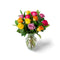 KaBloom - 12 Assorted Roses with vase - Fresh Flowers for Birthday,
