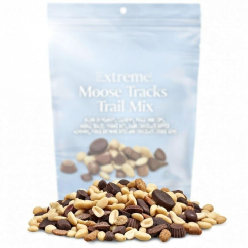 Generic 6oz Extreme Chocolate Trail Mix: Roasted Peanuts, Cashews, Fudge Cups & Bits, Dark Chocolate Dipped Almonds