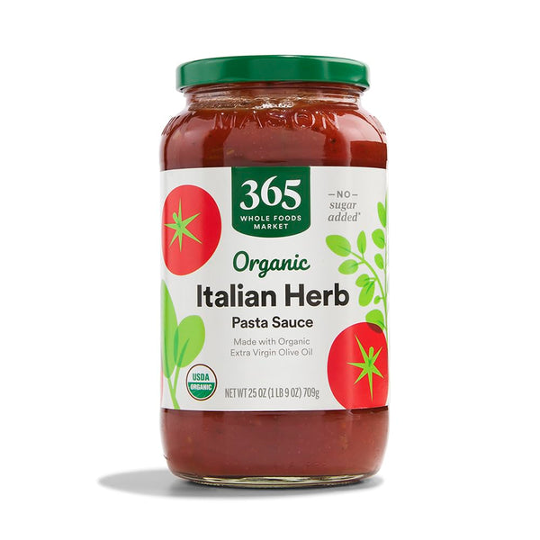 365 by Whole Foods Market Organic Italian Herb Pasta Sauce, 25 oz
