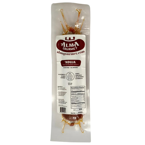 4.5oz (128g) (Pack 3) Nduja Spreadable Hot Calabrese Salami - All Natural, No Artificial Ingredients, No Antibiotics