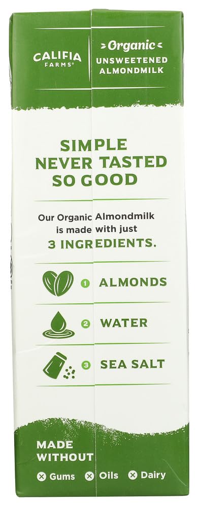32 CALIFIA FARMS Organic Unsweetened Almond Milk, FZ