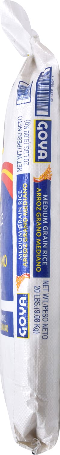 20 (Pack 1) Goya Foods Enriched Medium Grain Rice, Pound