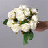 Hcclijo 12 Wedding Bouquet Bridesmaid Bouquet Flowers Rayon Flowers Head Rose Bouquet Wedding Supplies DIY Home Decor