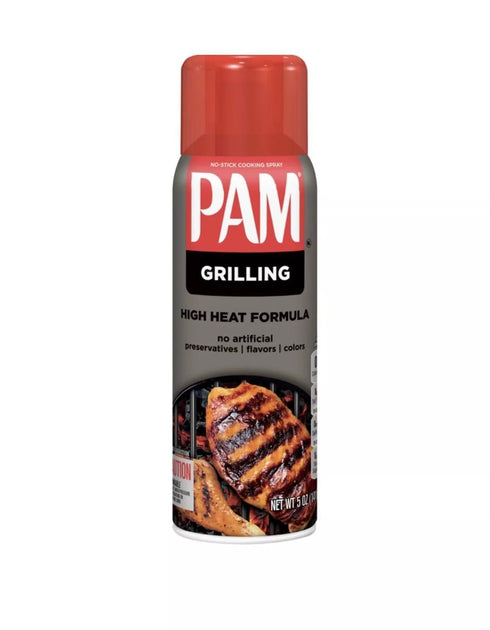 Pam No-Stick Cooking Spray, Grill, High Temperature, 5 OZ (141 g) Each, Pack of 2
