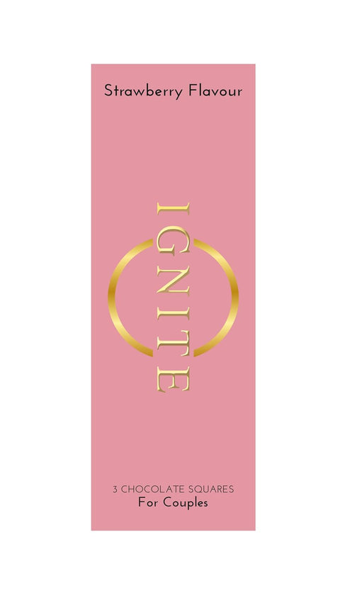 60% Ignite Chocolate Bars - Premium Strawberry flavor Chocolate Squares for Couples - Cocoa, Vegetarian - Crafted
