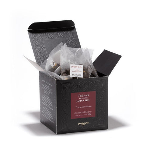 Dammann Freres Sachets, Jardin Bleu Tea Bags, Premium French Black Tea, 25 Count